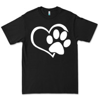 Black dog dad mom puppy shirt love dogs paw print heart women men  shirt Premium Tee - artisFamous
