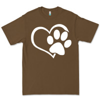 Cacao dog dad mom puppy shirt love dogs paw print heart women men  shirt Premium Tee - artisFamous