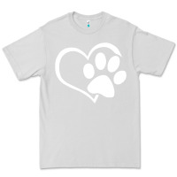 Dove Grey dog dad mom puppy shirt love dogs paw print heart women men  shirt Premium Tee - artisFamous