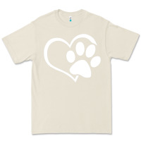 Bone dog dad mom puppy shirt love dogs paw print heart women men  shirt Premium Tee - artisFamous