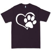 Plum dog dad mom puppy shirt love dogs paw print heart women men  shirt Premium Tee - artisFamous