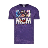 Cloud Purple American Dog Mom Vintage Tee - CowhideDigitalArt