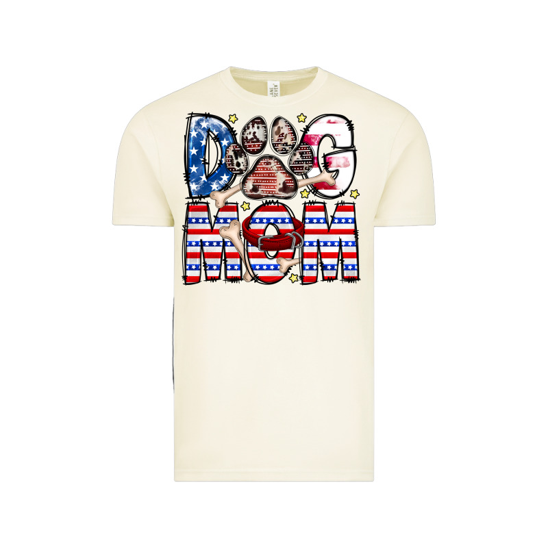 American Dog Mom Vintage Tee by CowhideDigitalArt | Teevron