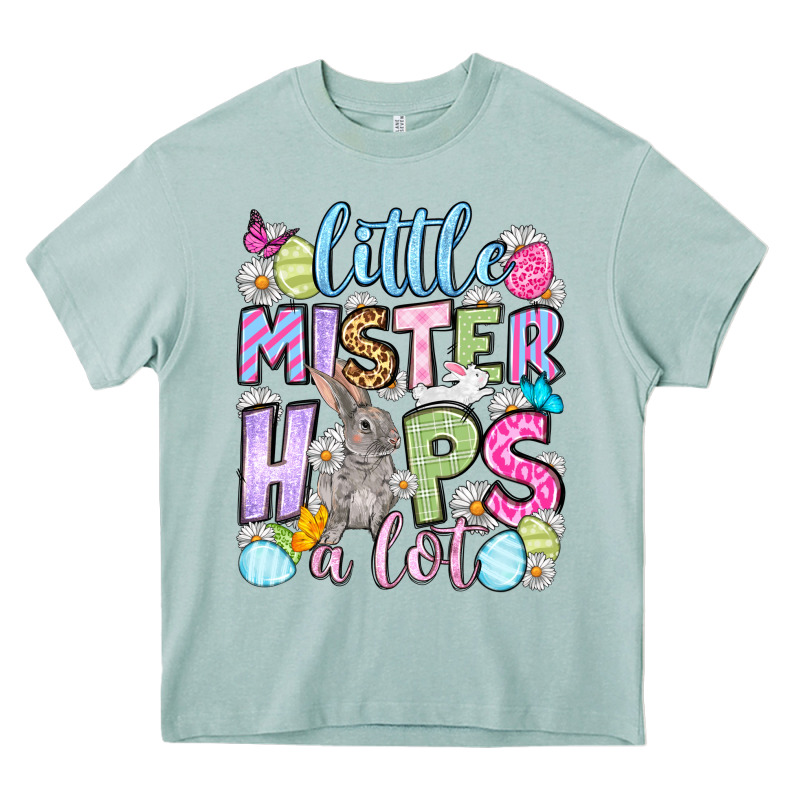 Easter Day Little Mister Hops A Lot Heavy Core Tee by OliviaCreatesArt | Teevron