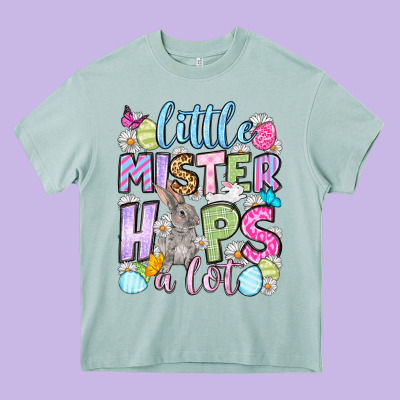 Easter Day Little Mister Hops A Lot Heavy Core Tee Designed By Oliviacreatesart