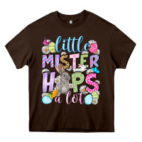Chocolate Brown Easter Day Little mister hops a lot Heavy Core Tee - OliviaCreatesArt