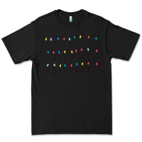 Black Stranger Lights Alphabet Premium Tee - artisFamous