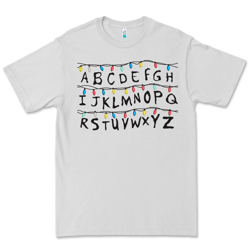 Stranger Lights Alphabet Premium Tee by artisFamous | Teevron