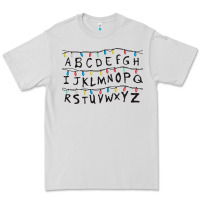 Dove Grey Stranger Lights Alphabet Premium Tee - artisFamous