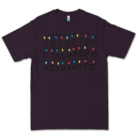Plum Stranger Lights Alphabet Premium Tee - artisFamous