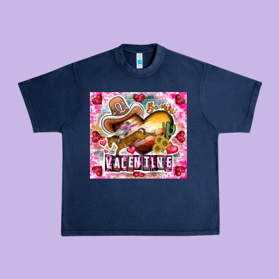 Be Mine Valentine Urban Heavy Tee Designed By Cowhidedigitalart