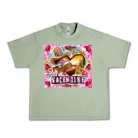 Oil Green Be Mine Valentine Urban Heavy Tee - CowhideDigitalArt