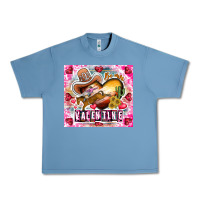 Pebble Blue Be Mine Valentine Urban Heavy Tee - CowhideDigitalArt