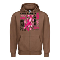 Chestnut survivor breast cancer ribbon Zipper Hoodie - RanaPortraitStore