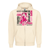 Sandshell survivor breast cancer ribbon Zipper Hoodie - RanaPortraitStore