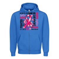 True Royal survivor breast cancer ribbon Zipper Hoodie - RanaPortraitStore