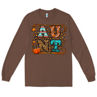Chestnut Autumn Leopard Aunt Long Sleeve Tee - LillyAllenDesigns