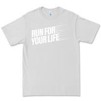 Dove Grey run for your life Premium Tee - artisFamous