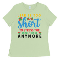 Matcha life is too to stress the small things anymo Ladies Tee - CowhideDigitalArt