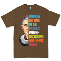 Cacao women belong in all places r.u.th bader gins.burg r.b.g t shirt Premium Tee - artisFamous