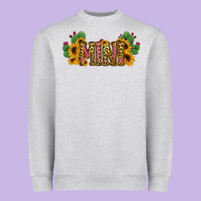 Cactus Leopard Sunflower Mama And Mini Set Heavyweight Sweatshirt Designed By Jasminsmagicworld