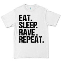 White eat sleep rave repeat Premium Tee - artisFamous