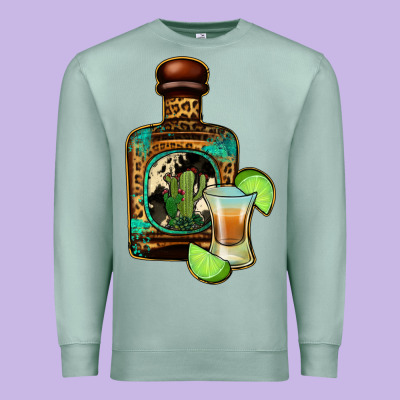 Tequila Bottle Premium Sweatshirt Designed By Jasminsmagicworld