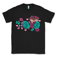 Black Xoxo Valentine's Day turquoise gemstone Classic Tee - FaDigitalArtStudio