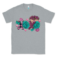 Heather Grey Xoxo Valentine's Day turquoise gemstone Classic Tee - FaDigitalArtStudio