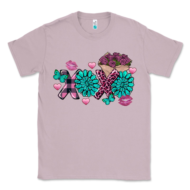 Xoxo Valentine's Day Turquoise Gemstone Classic Tee by FaDigitalArtStudio | Teevron