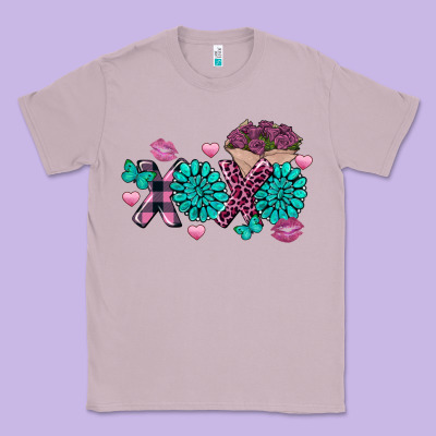 Xoxo Valentine's Day Turquoise Gemstone Classic Tee Designed By Fadigitalartstudio