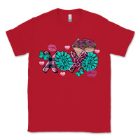 Red Xoxo Valentine's Day turquoise gemstone Classic Tee - FaDigitalArtStudio