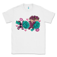White Xoxo Valentine's Day turquoise gemstone Classic Tee - FaDigitalArtStudio