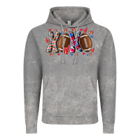 Cloud Rock Xox Football Vintage Hoodie - CowhideDigitalArt