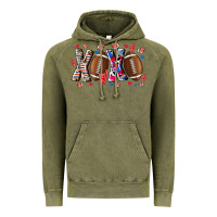 Vintage Olive Xox Football Vintage Hoodie - CowhideDigitalArt