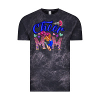 Cloud Black Cheer Mom Vintage Tee - CowhideDigitalArt