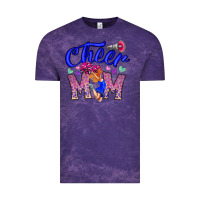 Cloud Purple Cheer Mom Vintage Tee - CowhideDigitalArt