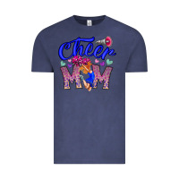 Vintage Denim Cheer Mom Vintage Tee - CowhideDigitalArt
