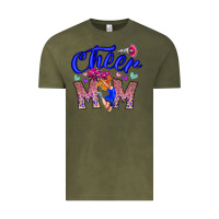 Vintage Olive Cheer Mom Vintage Tee - CowhideDigitalArt