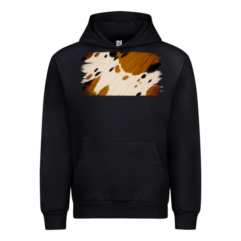 Cowhide Black And Light Brown Brushstroke Urban Hoodie by Jasminsmagicworld | Teevron