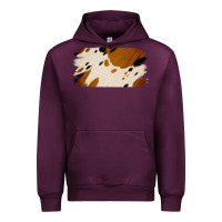 Mauve Wine Cowhide Black and Light Brown Brushstroke Urban Hoodie - Jasminsmagicworld
