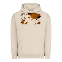 Pigment French Oak Cowhide Black and Light Brown Brushstroke Urban Hoodie - Jasminsmagicworld