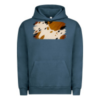 Pigment Midnight Navy Cowhide Black and Light Brown Brushstroke Urban Hoodie - Jasminsmagicworld