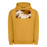 Pigment Peanut Butter Cowhide Black and Light Brown Brushstroke Urban Hoodie - Jasminsmagicworld