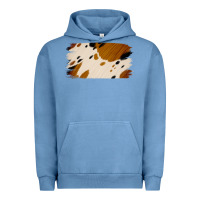 Pigment Pebble Blue Cowhide Black and Light Brown Brushstroke Urban Hoodie - Jasminsmagicworld