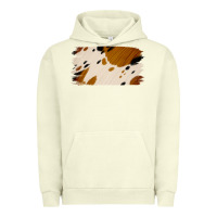 Pigment Pistachio Cowhide Black and Light Brown Brushstroke Urban Hoodie - Jasminsmagicworld