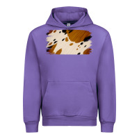 Tulip Cowhide Black and Light Brown Brushstroke Urban Hoodie - Jasminsmagicworld