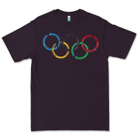 Plum OLYMPIC RINGS Premium Tee - artisFamous