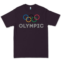 Plum OLYMPIC RINGS Premium Tee - artisFamous