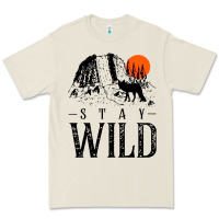 Bone stay wild illustration with mountain Premium Tee - artisFamous